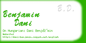 benjamin dani business card